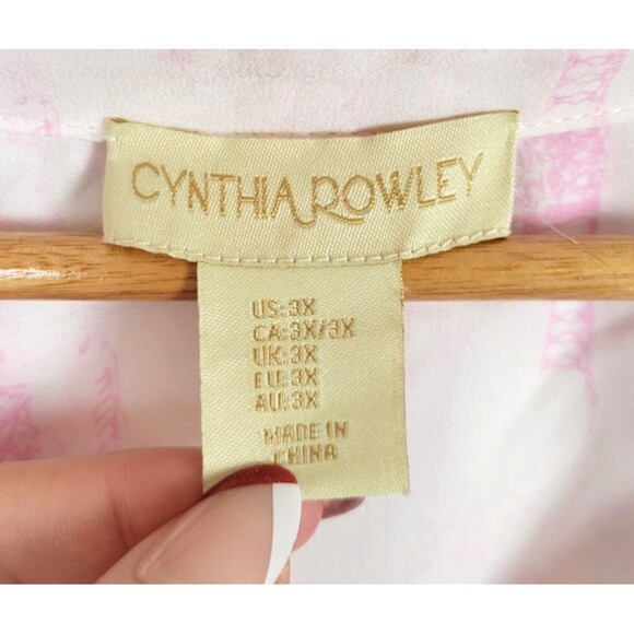 Cynthia Rowley Plus Size Popover Long Sleeve Blouse Top Size 3X - Picture 2 of 6